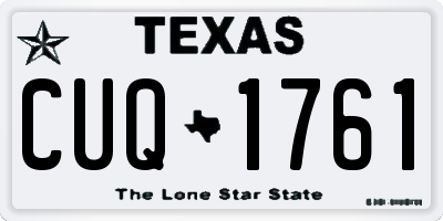 TX license plate CUQ1761