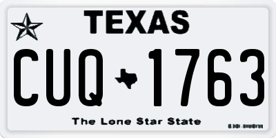 TX license plate CUQ1763
