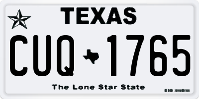 TX license plate CUQ1765