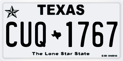 TX license plate CUQ1767