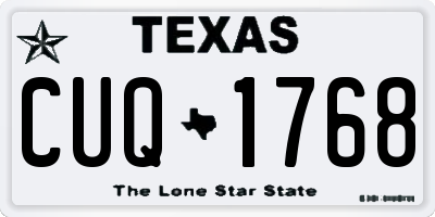 TX license plate CUQ1768