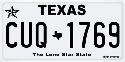 TX license plate CUQ1769