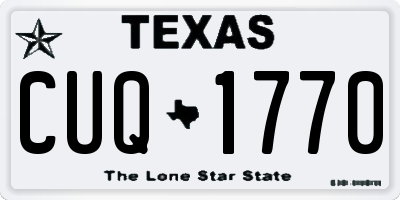 TX license plate CUQ1770
