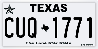 TX license plate CUQ1771