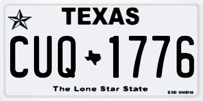 TX license plate CUQ1776