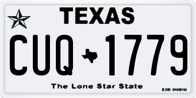 TX license plate CUQ1779