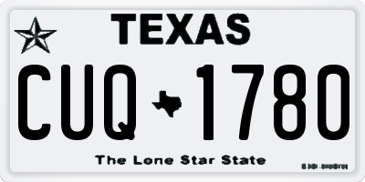 TX license plate CUQ1780