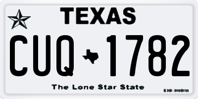 TX license plate CUQ1782