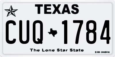TX license plate CUQ1784