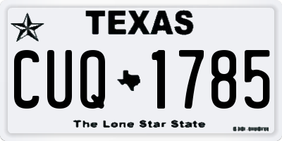 TX license plate CUQ1785