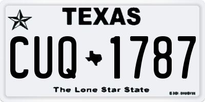 TX license plate CUQ1787