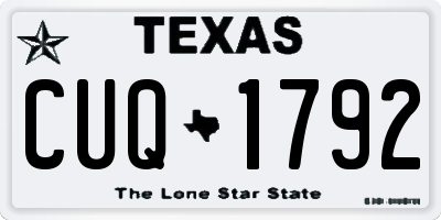 TX license plate CUQ1792