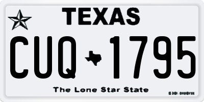 TX license plate CUQ1795
