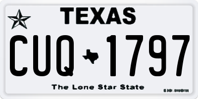 TX license plate CUQ1797