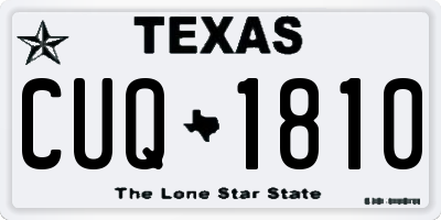 TX license plate CUQ1810