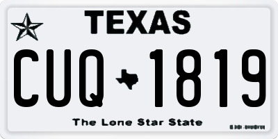 TX license plate CUQ1819
