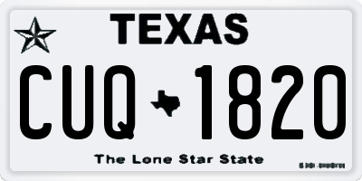 TX license plate CUQ1820
