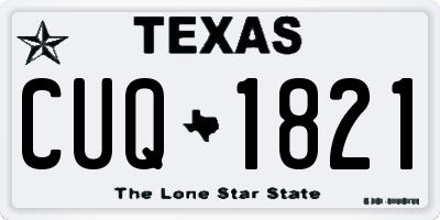 TX license plate CUQ1821