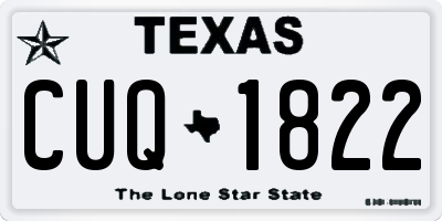 TX license plate CUQ1822