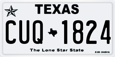 TX license plate CUQ1824