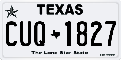 TX license plate CUQ1827