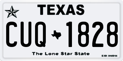 TX license plate CUQ1828