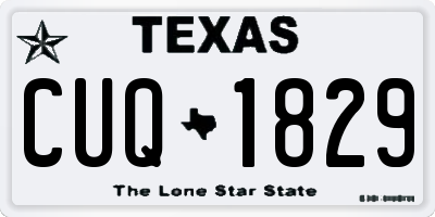TX license plate CUQ1829
