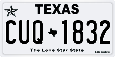 TX license plate CUQ1832