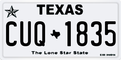 TX license plate CUQ1835