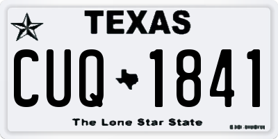 TX license plate CUQ1841