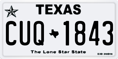 TX license plate CUQ1843