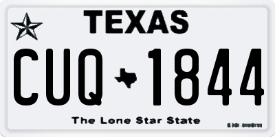 TX license plate CUQ1844