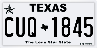 TX license plate CUQ1845