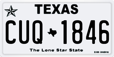 TX license plate CUQ1846