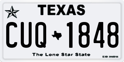 TX license plate CUQ1848