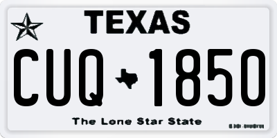 TX license plate CUQ1850