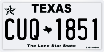 TX license plate CUQ1851