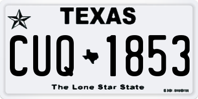 TX license plate CUQ1853