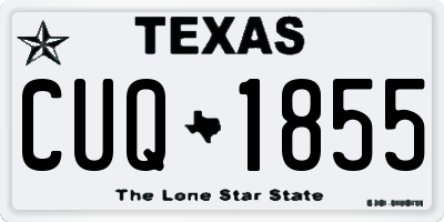 TX license plate CUQ1855