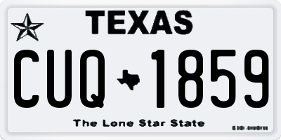 TX license plate CUQ1859