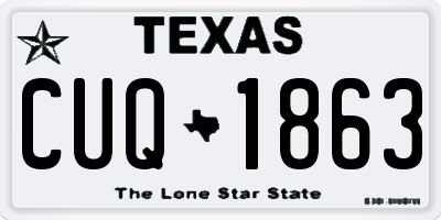 TX license plate CUQ1863