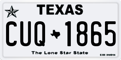 TX license plate CUQ1865