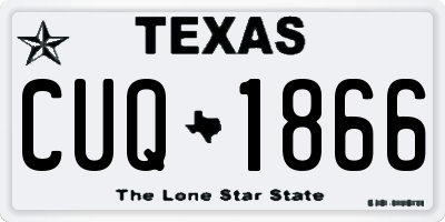 TX license plate CUQ1866