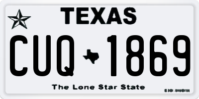 TX license plate CUQ1869