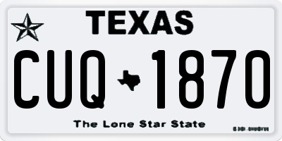 TX license plate CUQ1870