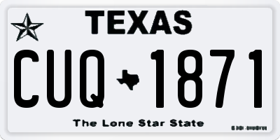 TX license plate CUQ1871