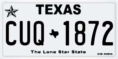 TX license plate CUQ1872