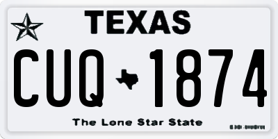 TX license plate CUQ1874