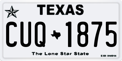 TX license plate CUQ1875