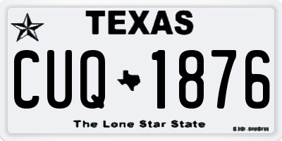 TX license plate CUQ1876